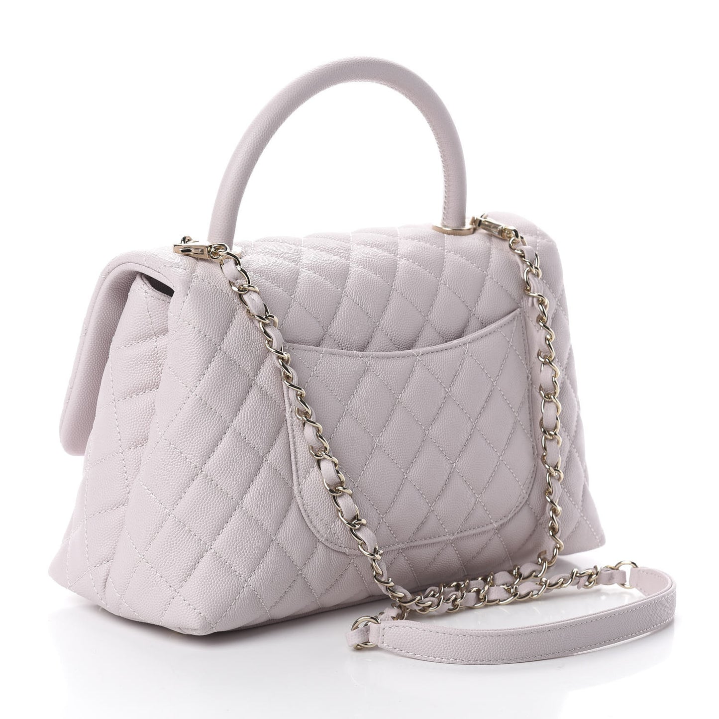 Caviar Quilted Small Coco Handle Flap Lilas Lilac