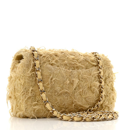 Chanel Tweed Quilted Mini Rectangular Flap Yellow 3 of 16