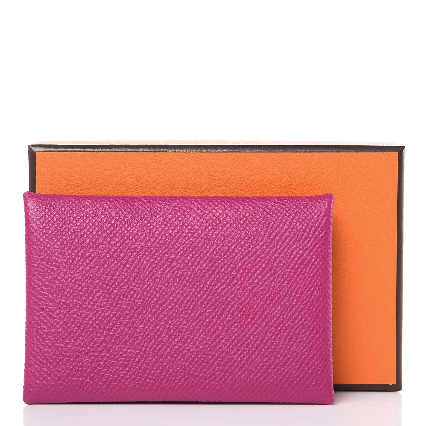 Epsom Calvi Card Case Rose Pourpre