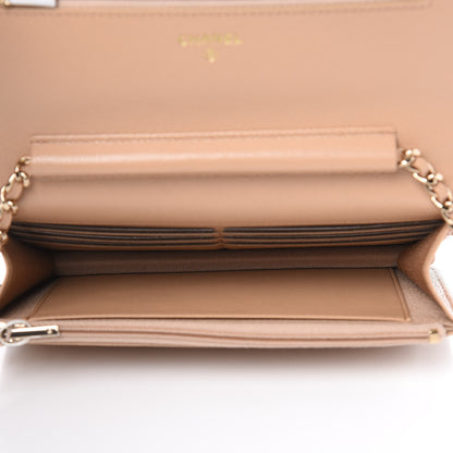 Chanel Caviar Quilted Wallet On Chain WOC Beige 5 of 13