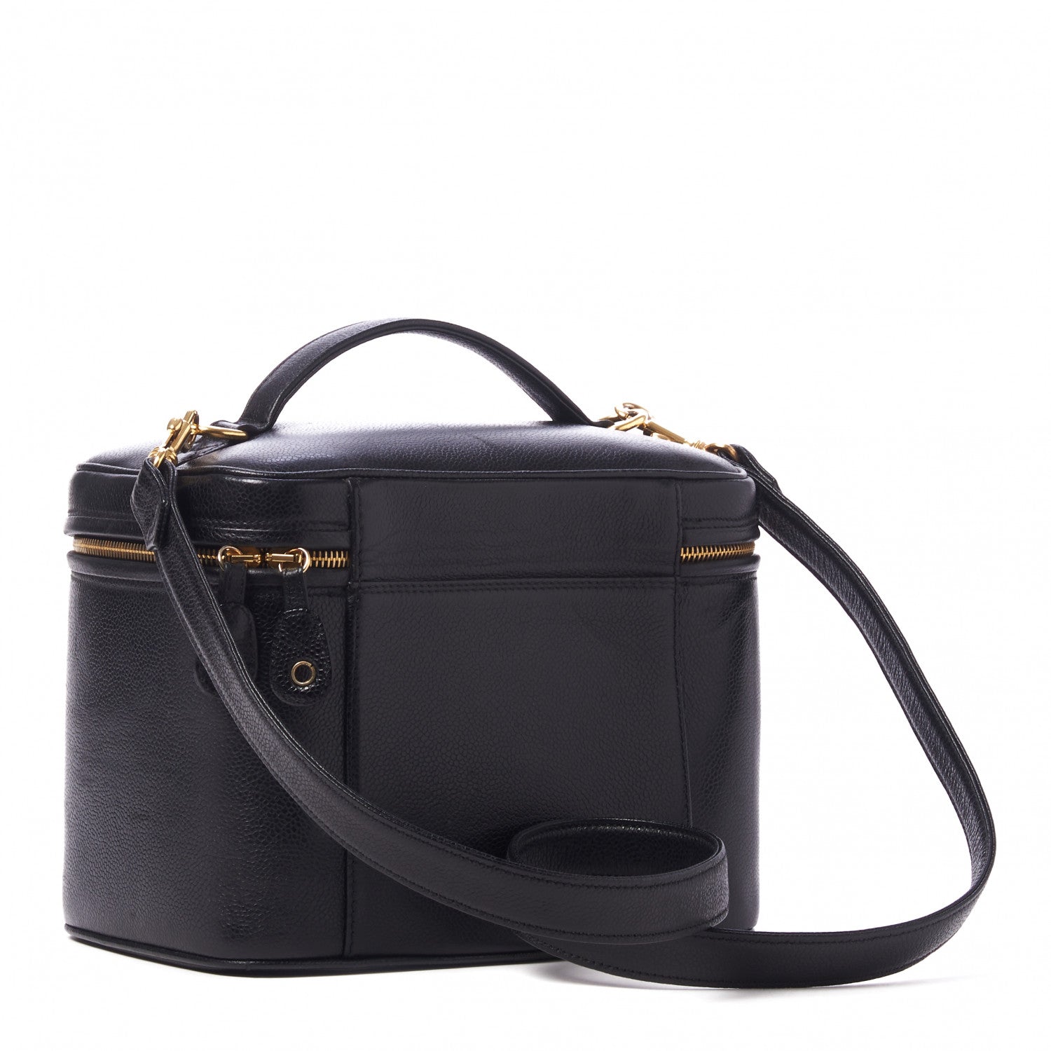 Chanel Caviar CC Vanity Train Case Black 2 of 10