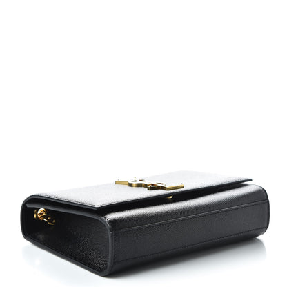 Saint Laurent Grain De Poudre Small Monogram Kate Satchel Black 4 of 9