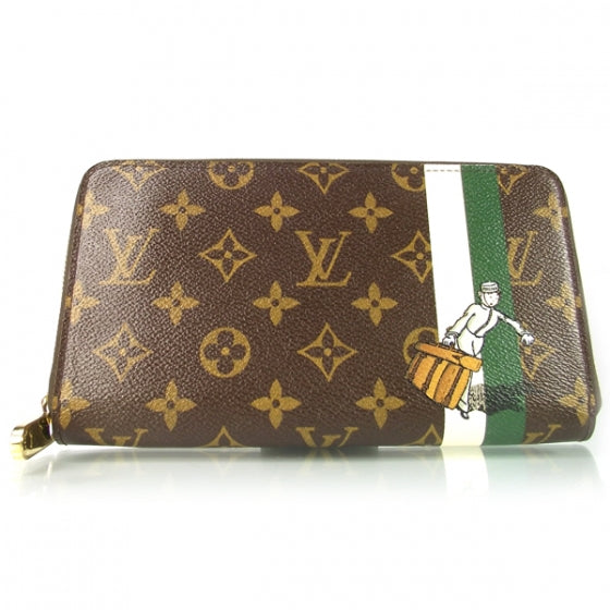 Monogram Groom Zippy Organizer Wallet Green