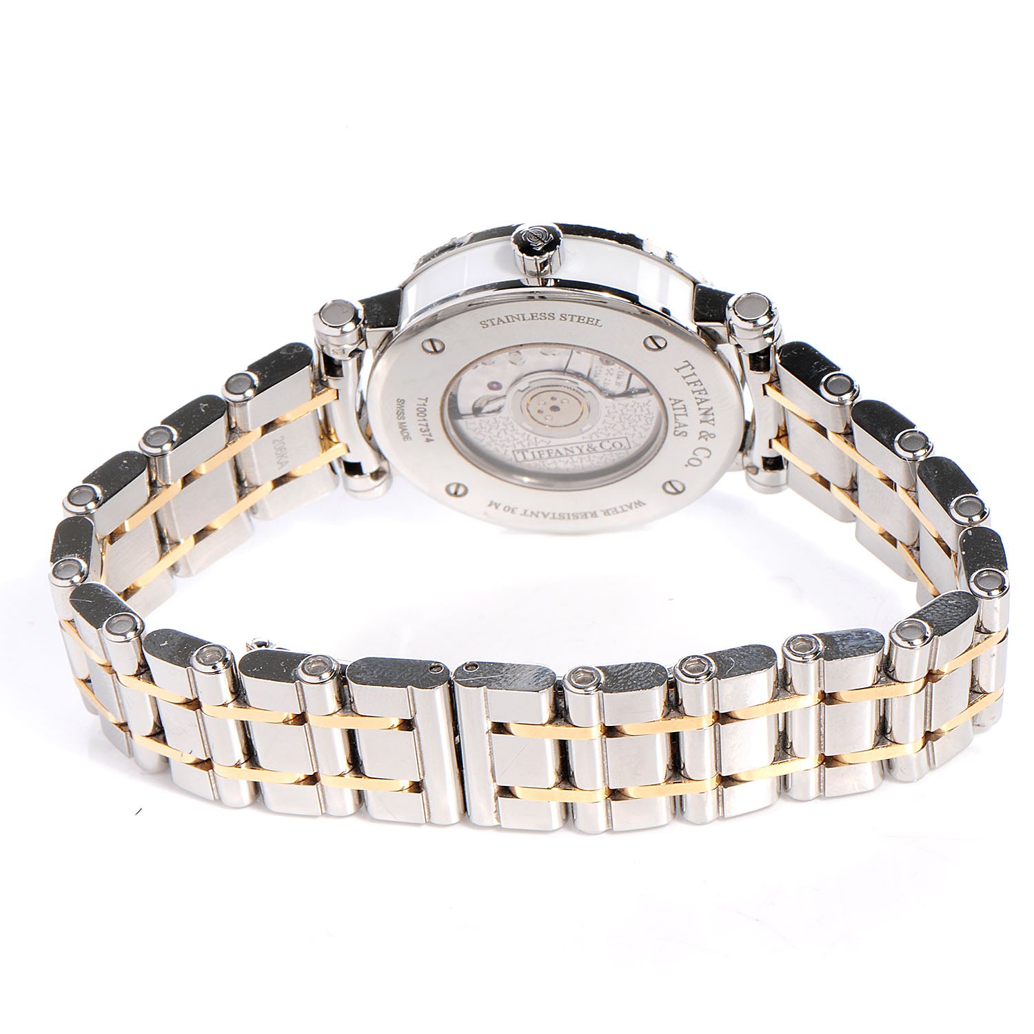 Tiffany Stainless Steel 18K Yellow Gold 30mm Atlas Automatic Watch 3 of 7