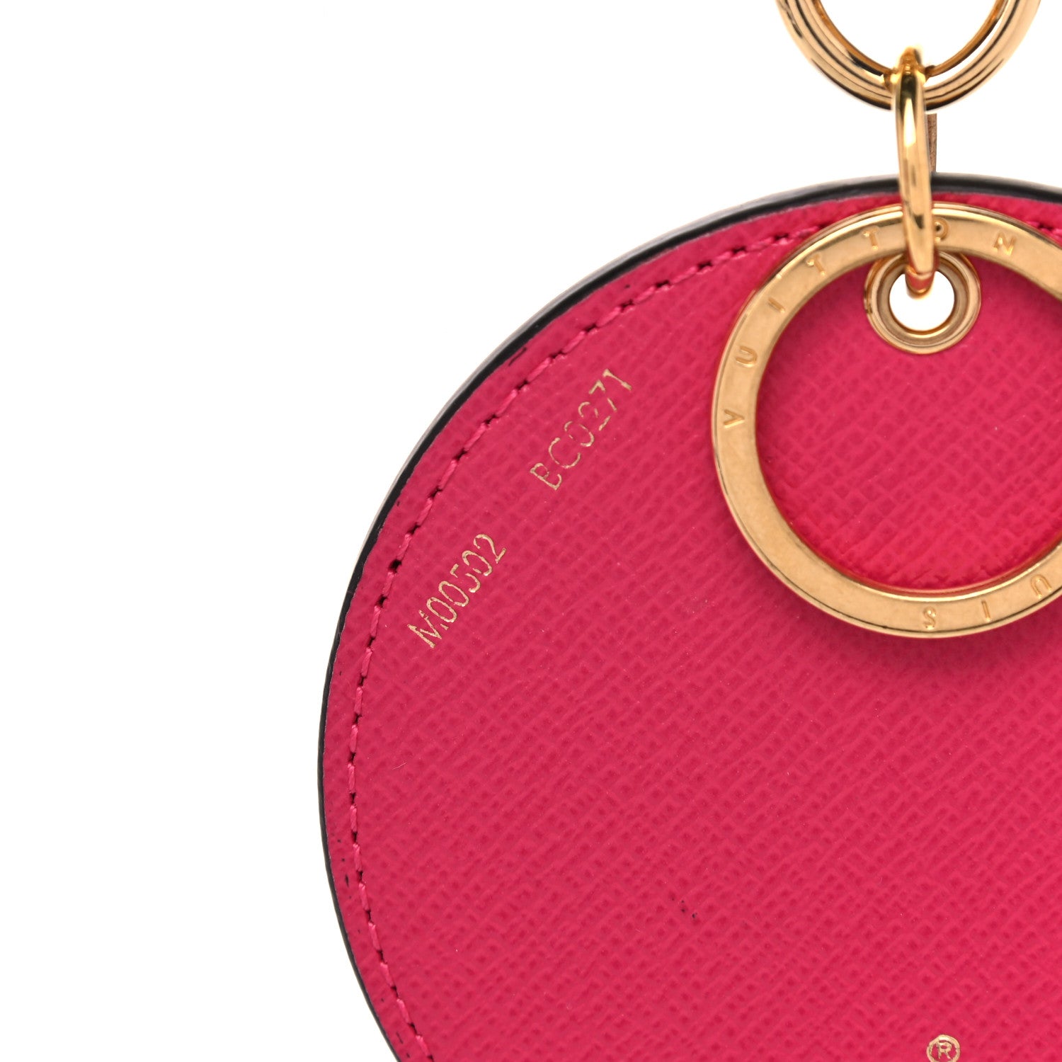Louis Vuitton Damier Azur 2021 Christmas Animation Hollywood Bag Charm Key Ring Fuchsia 4 of 4