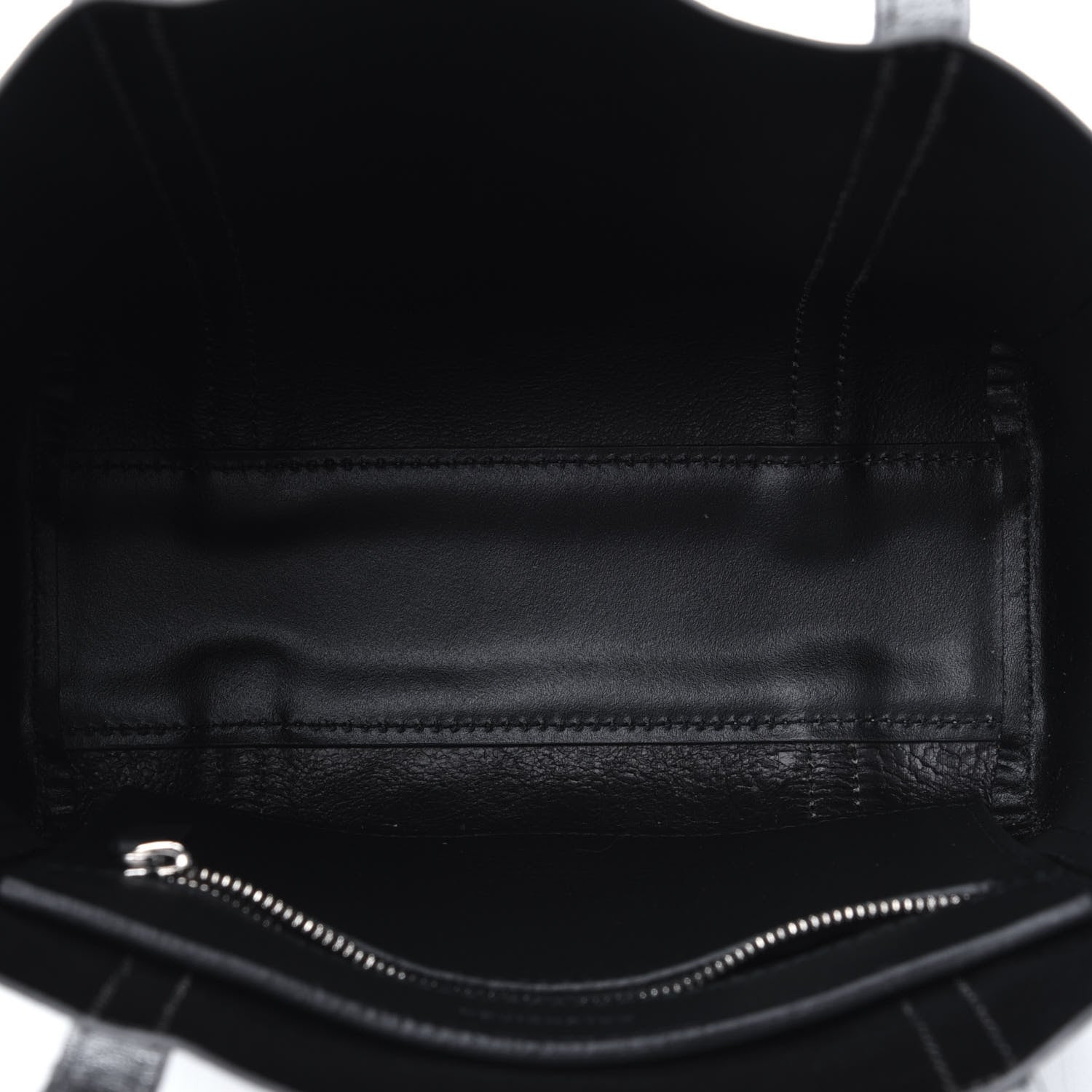 Balenciaga Metallic Goatskin Logo XXS Everyday Tote Argent Black 6 of 16