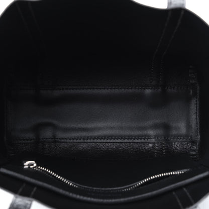 Balenciaga Metallic Goatskin Logo XXS Everyday Tote Argent Black 6 of 16