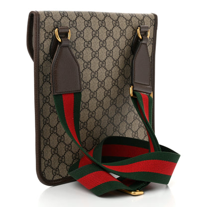 Gucci GG Supreme Monogram Web Medium Neo Vintage Flap Messenger Bag Beige New Acero 3 of 11