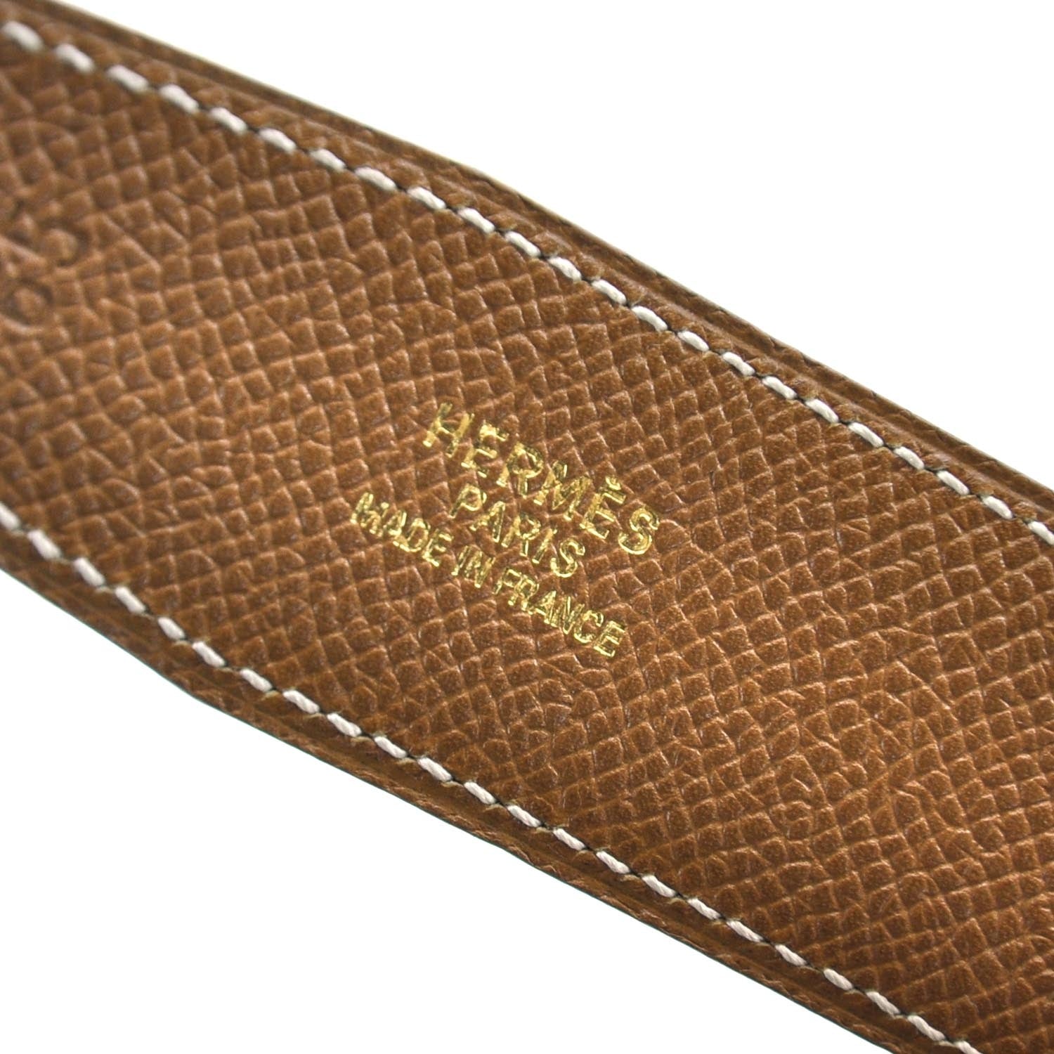 Hermes Box Epsom Leather Reversible H Belt 65 Noir Gold 2 of 6