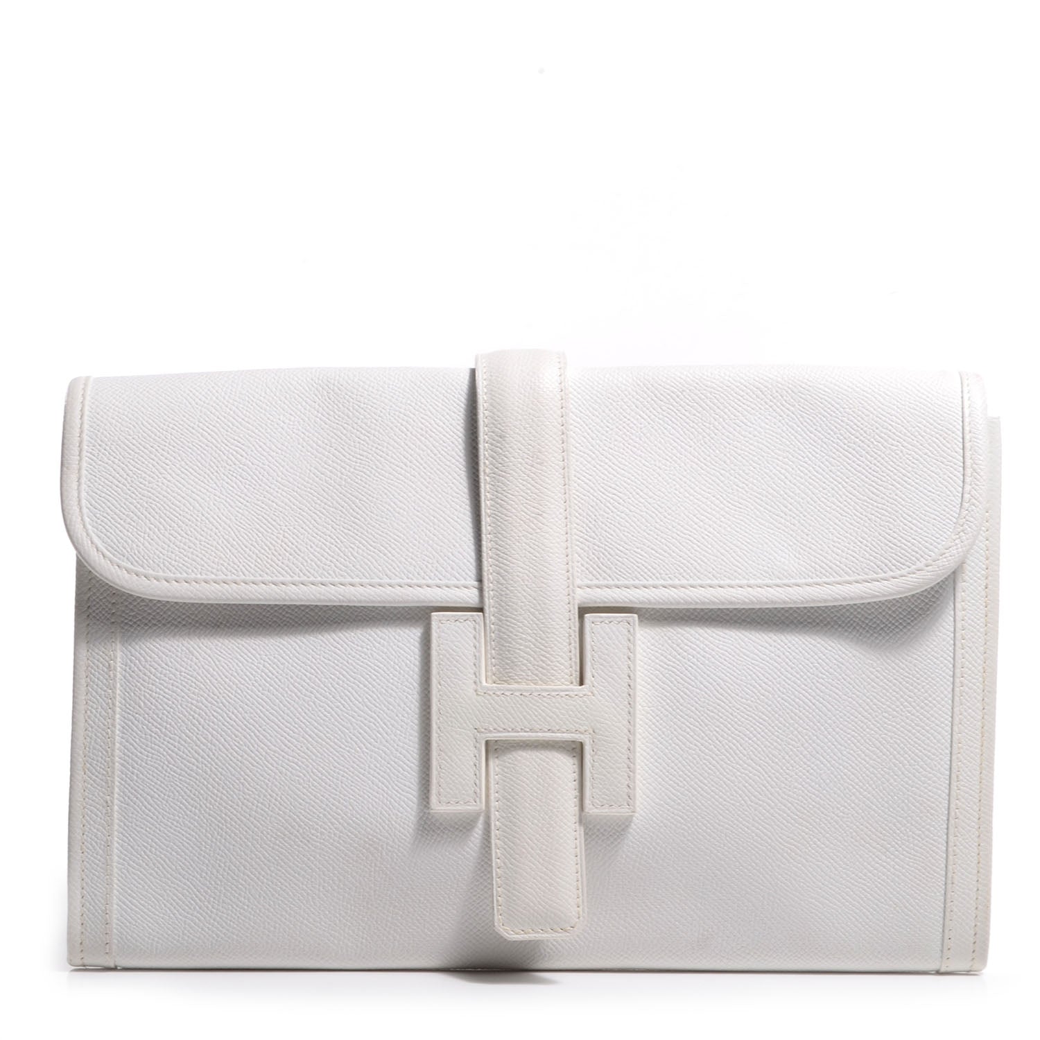 Hermes Epsom Jige PM Clutch White 1 of 7