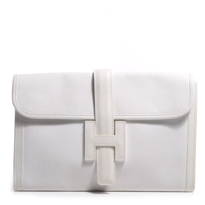 Hermes Epsom Jige PM Clutch White 1 of 7