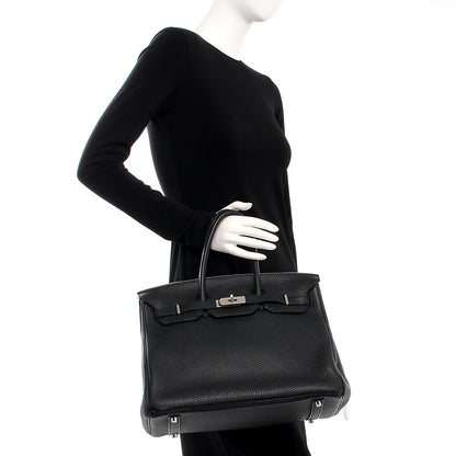 Hermes Taurillon Clemence Birkin 35 Black 2 of 24