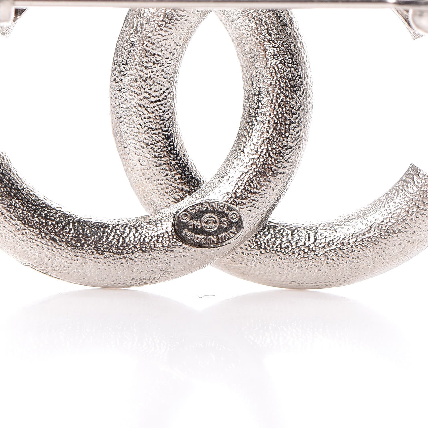Chanel Baguette Crystal CC Brooch Silver 4 of 5