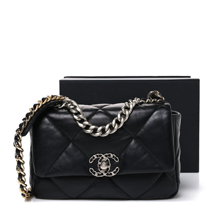 Chanel Lambskin Quilted Medium Chanel 19 Flap Black 11 of 11