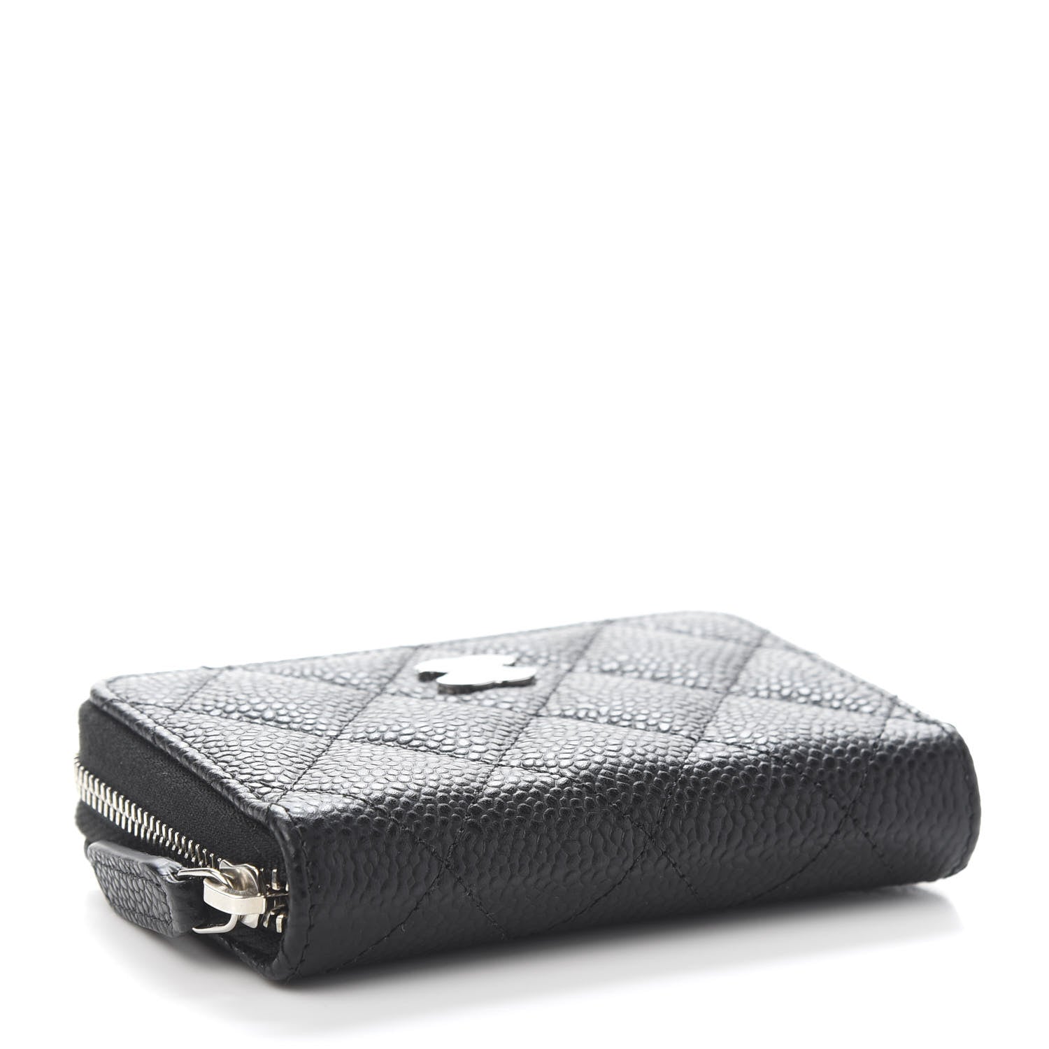 Chanel Caviar Quilted Zip Coin Purse Black 4 of 8