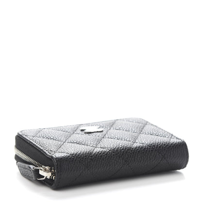 Chanel Caviar Quilted Zip Coin Purse Black 4 of 8