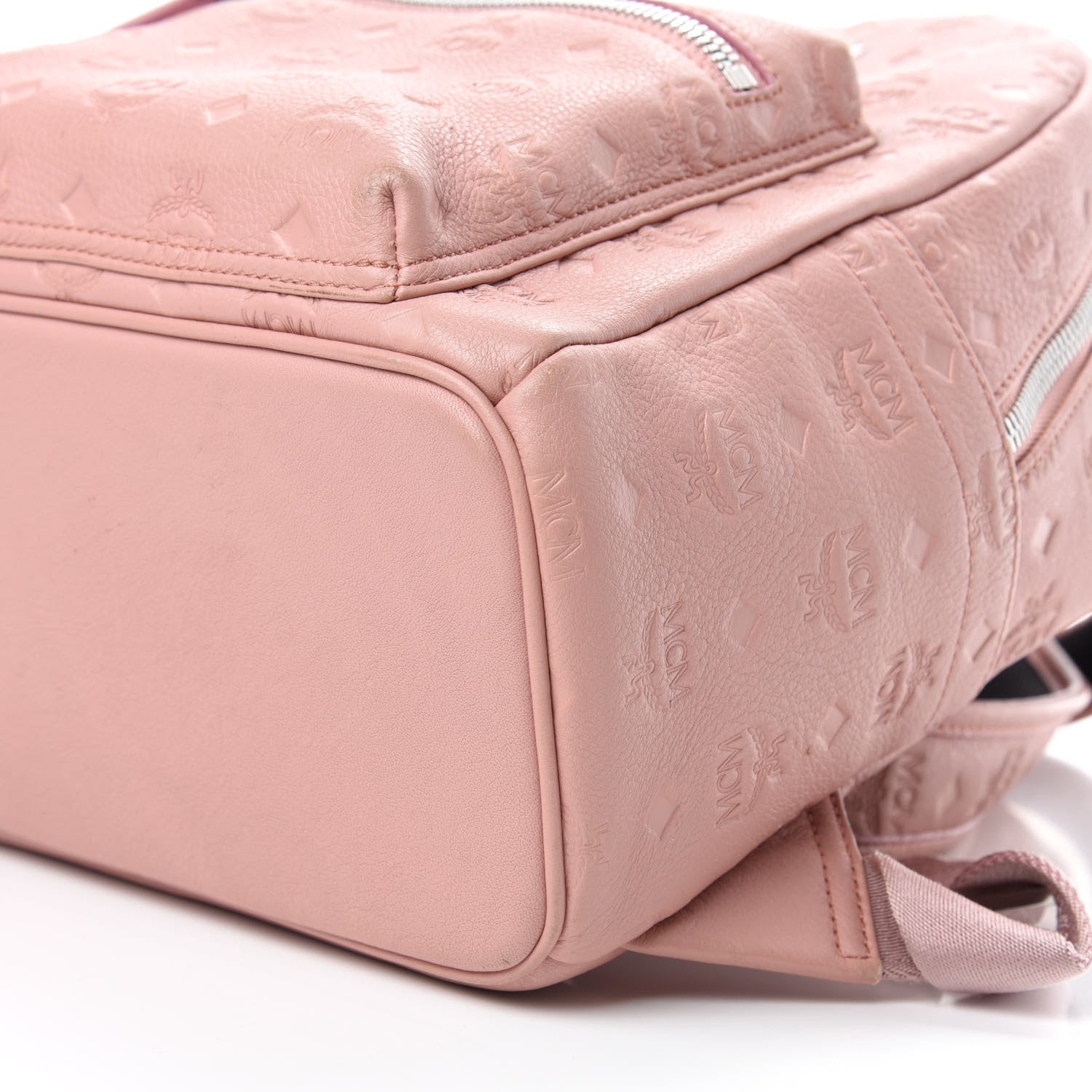 MCM Calfskin Ottomar Monogram Small Backpack Pink 7 of 15