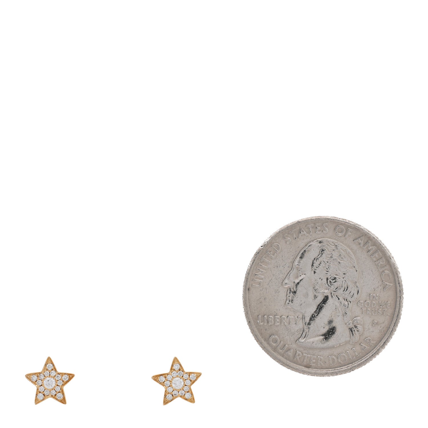 Anita Ko 18K Yellow Gold Diamond Small Star Stud Earrings 2 of 5