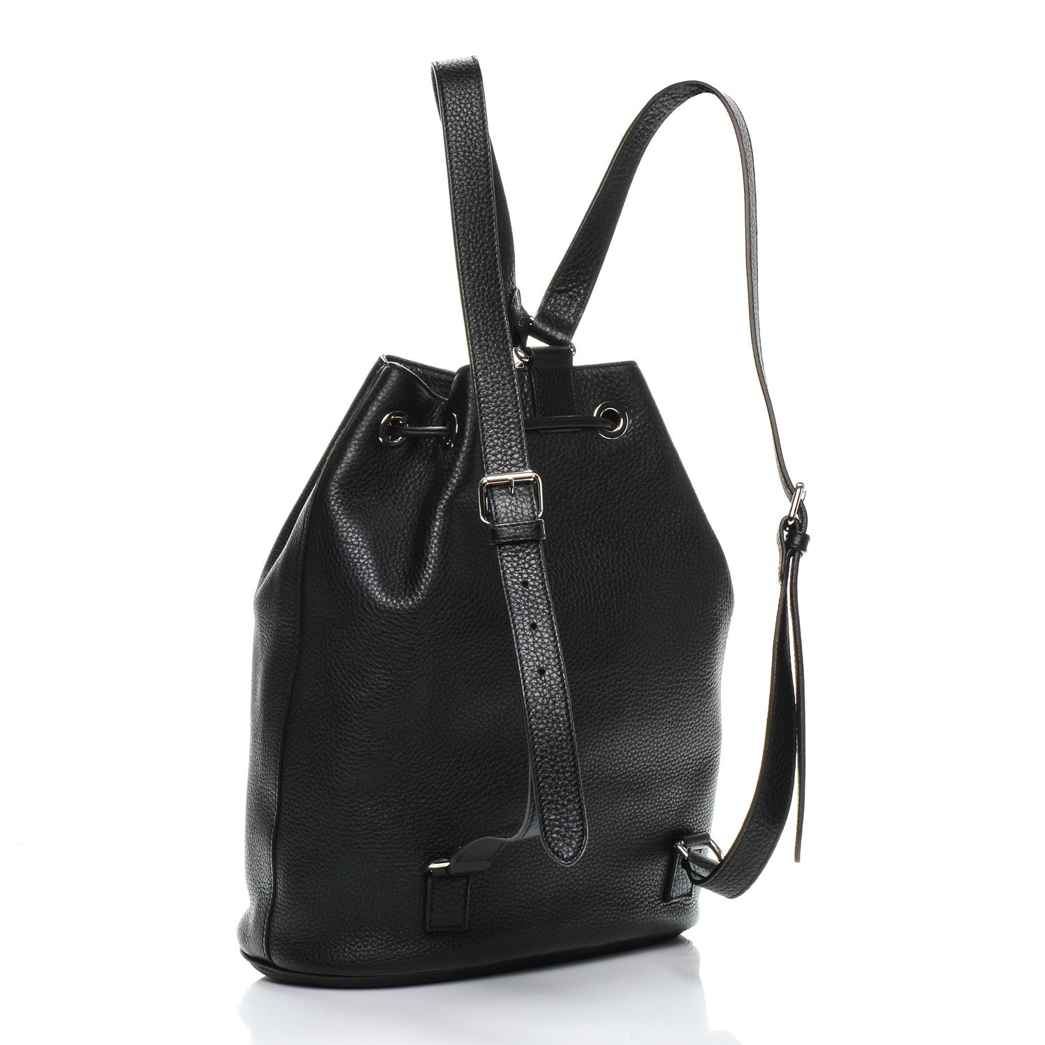 Gucci Pebbled Calfskin Small Soho Drawstring Backpack Black 3 of 6