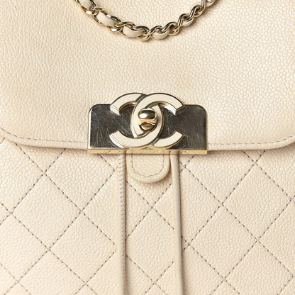 Chanel Caviar Quilted Backpack White 9 of 14