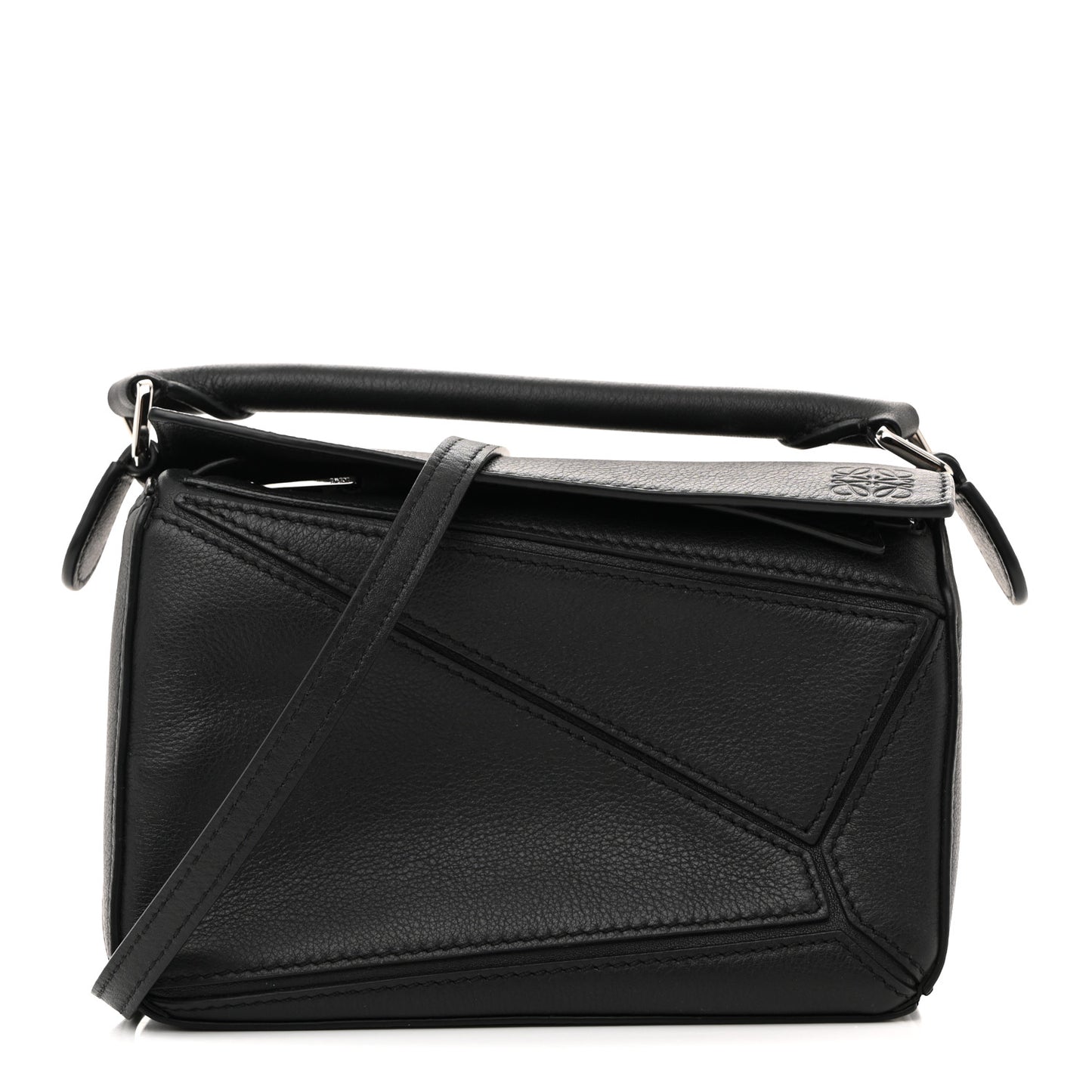 Calfskin Mini Puzzle Bag Black