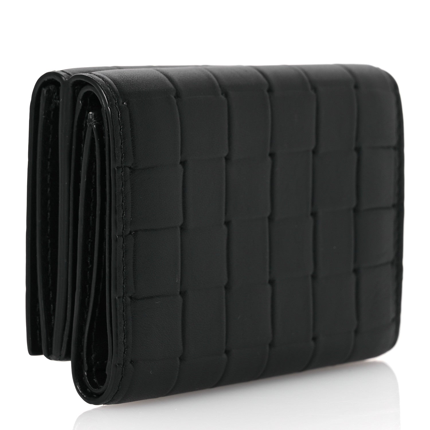 Bottega Veneta Nappa Intrecciato Tri-Fold Wallet Black 3 of 10