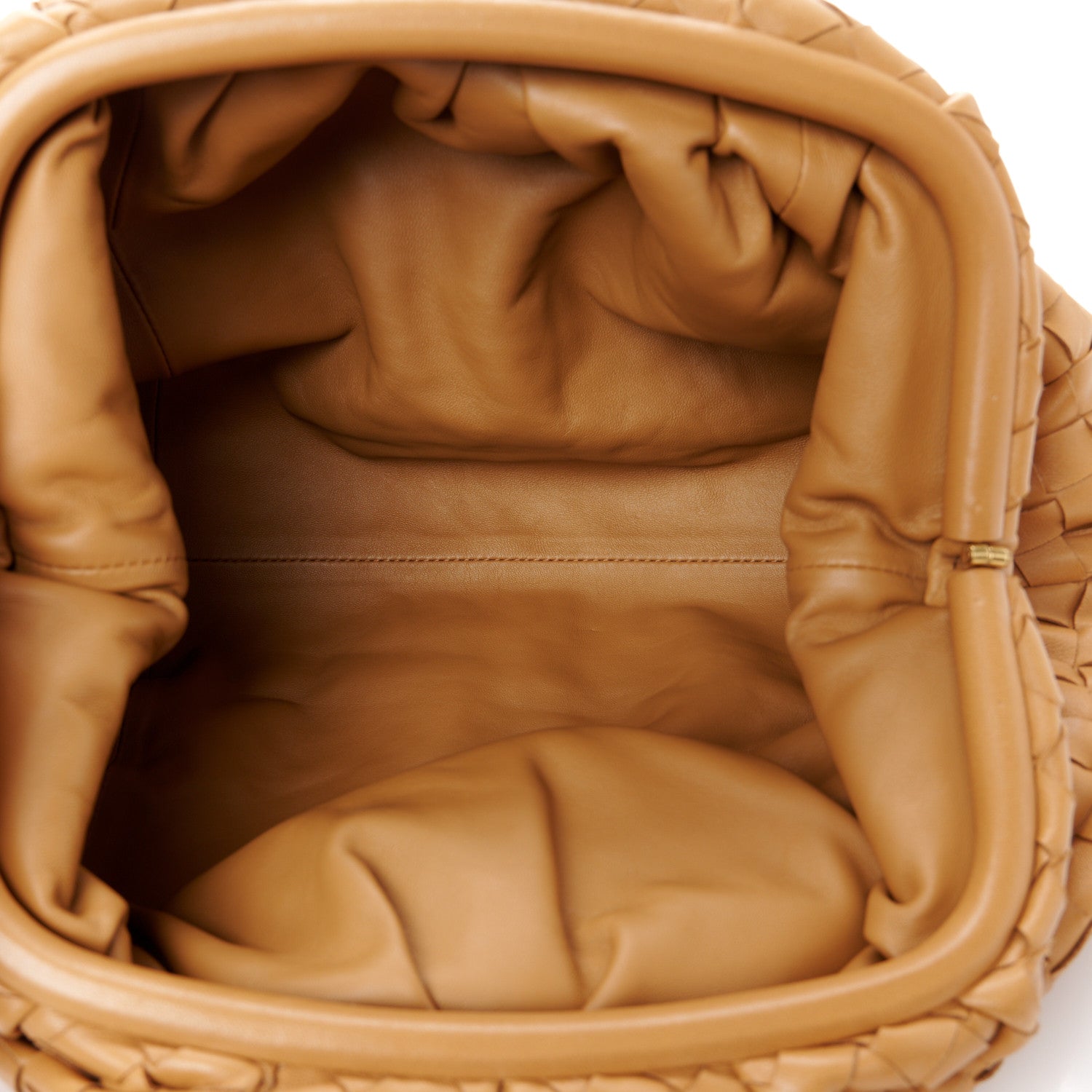 Bottega Veneta Nappa Maxi Intrecciato The Pouch Oversized Clutch Caramel 5 of 11