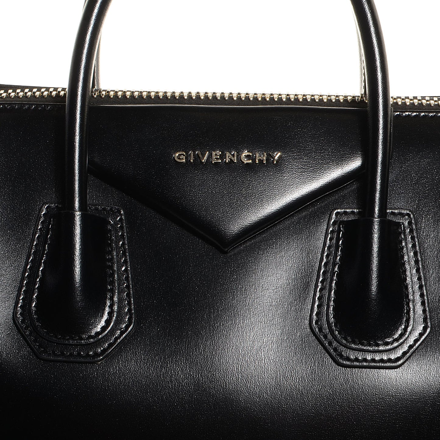Shiny Lord Calfskin Medium Antigona Black