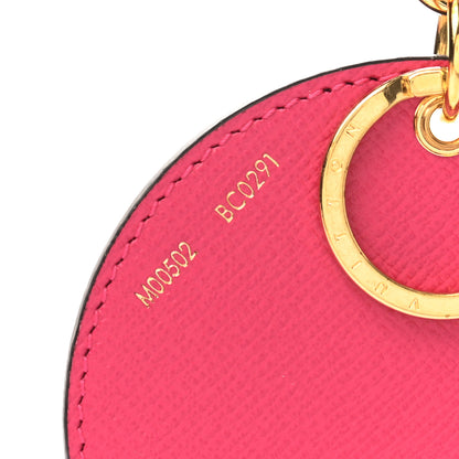Louis Vuitton Damier Azur 2021 Christmas Animation Hollywood Bag Charm Key Ring Fuchsia 4 of 5
