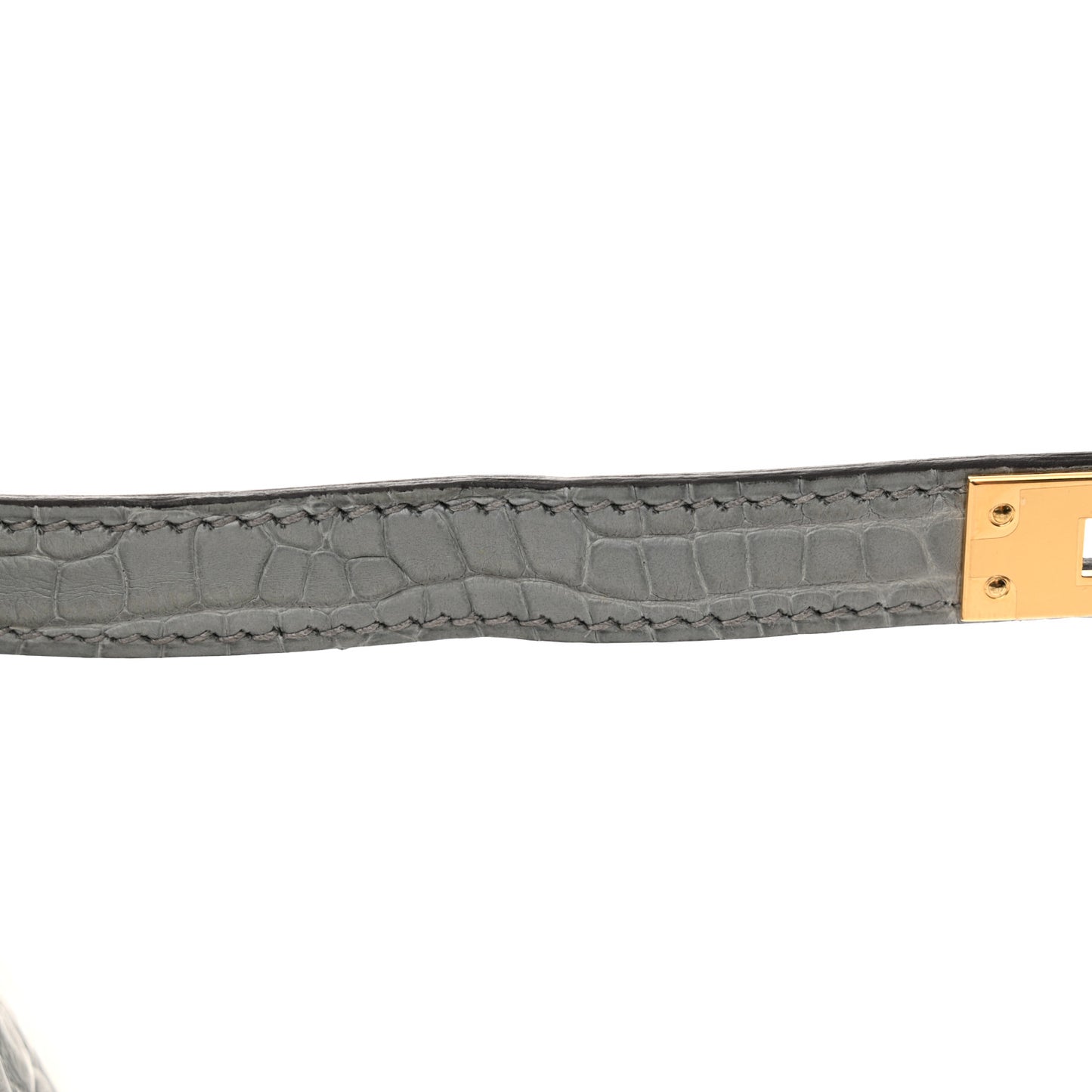Matte Alligator Birkin Sellier 25 Gris Ciment