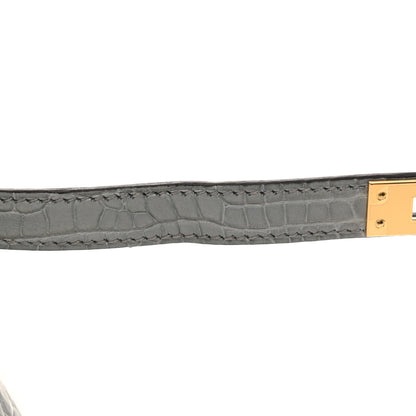Hermes Matte Alligator Birkin Sellier 25 Gris Ciment 13 of 14