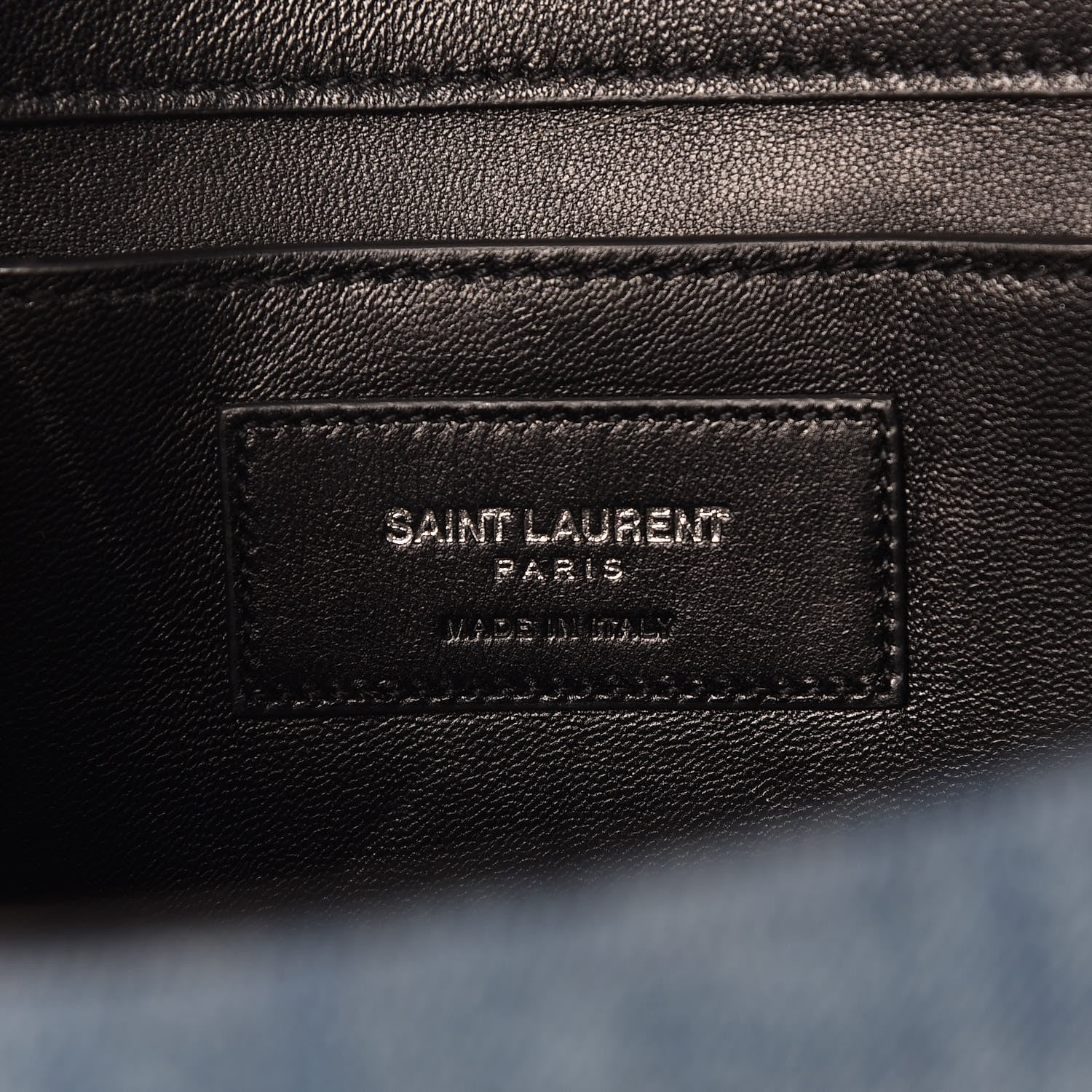 Saint Laurent Denim Medium Classic Monogram Kate Satchel Light Blue 6 of 10