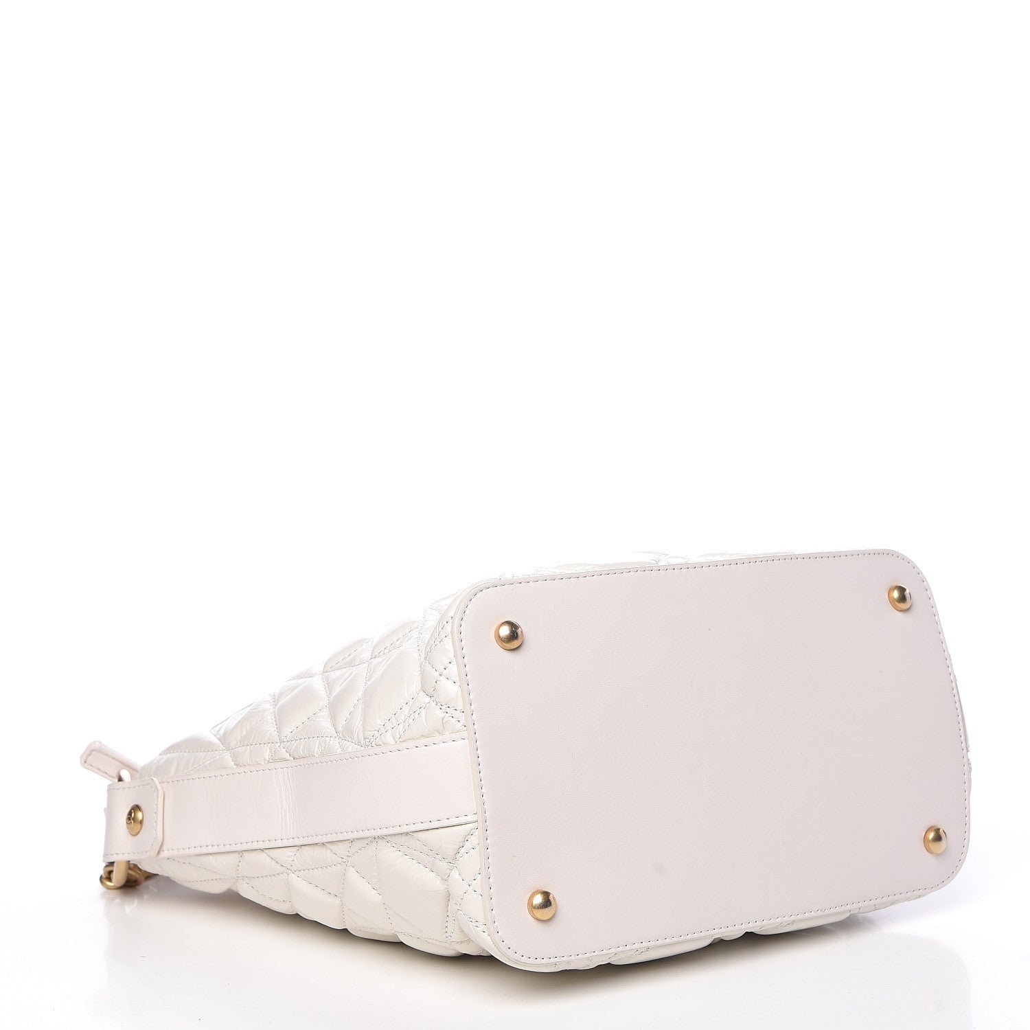 Chanel Glazed Calfskin Quilted State Of The Art Hobo White 4 of 11
