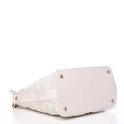 Chanel Glazed Calfskin Quilted State Of The Art Hobo White 4 of 11