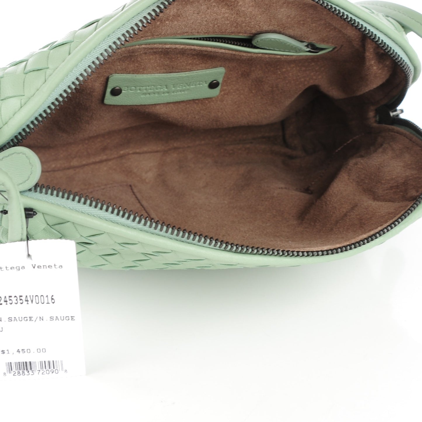 Nappa Intrecciato Pillow Crossbody Messenger New Sauge