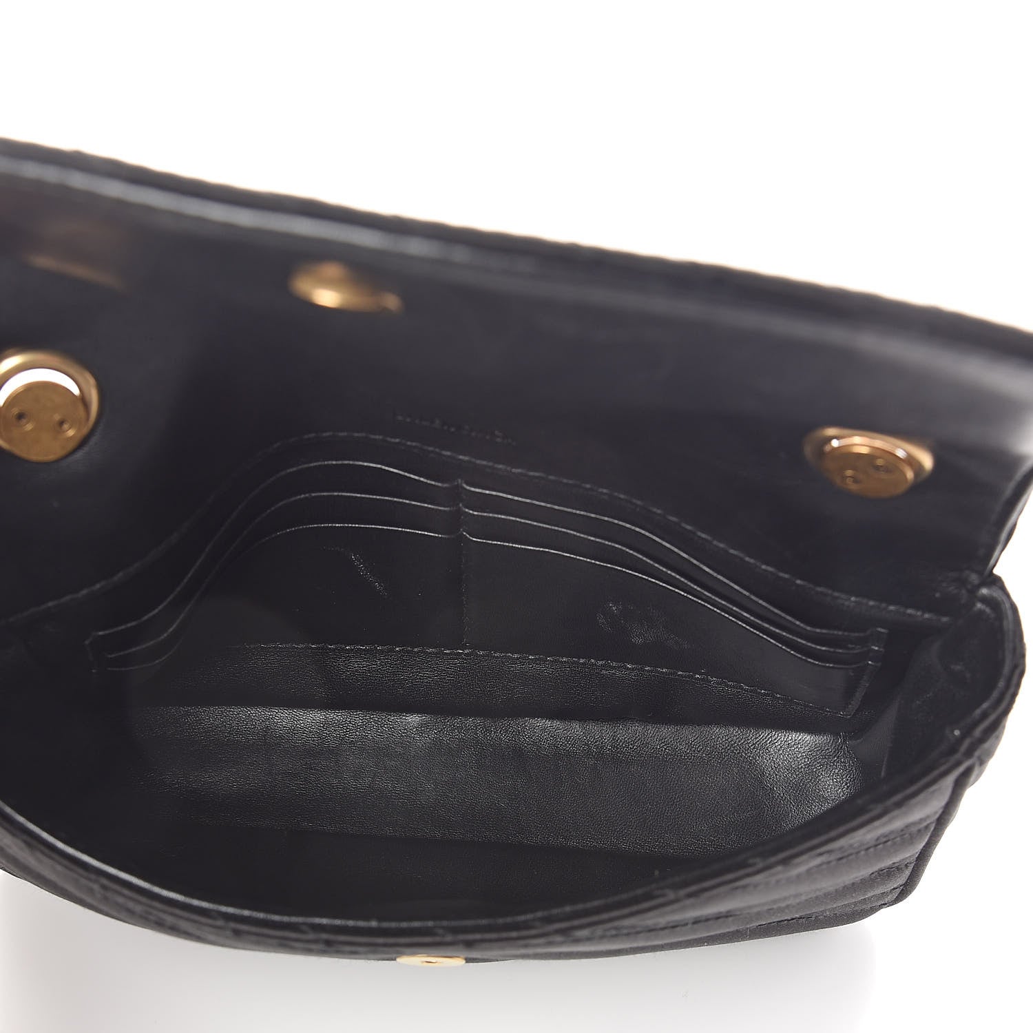 Balenciaga Satin Jacquard Logo Matelasse BB Chain Wallet Black 5 of 9