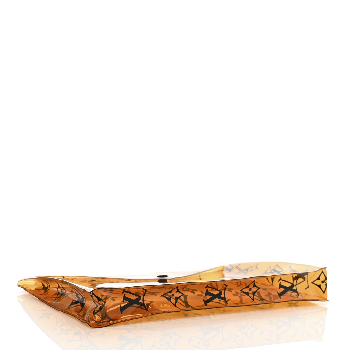 PVC Monogram Printed Envelope Pouch Orange