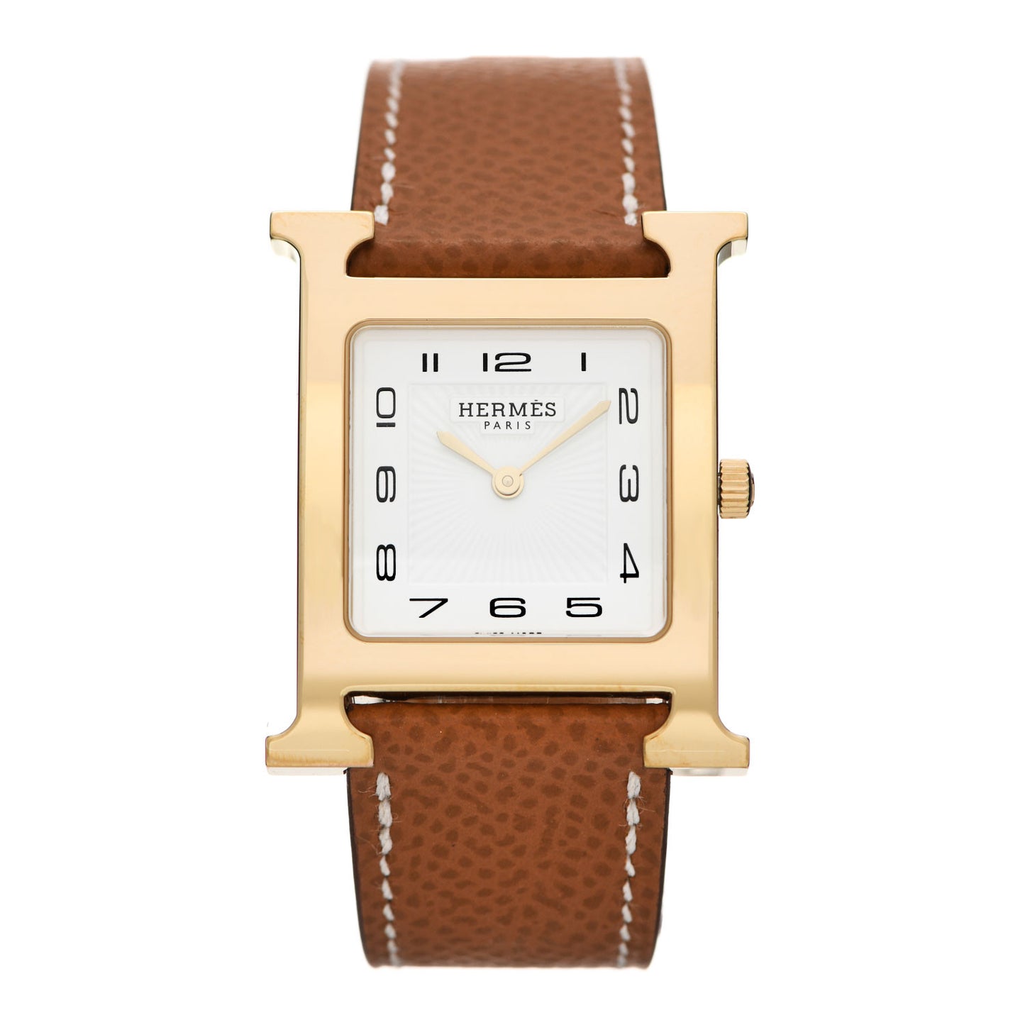 Stainless Steel Epsom 26mm Heure H Hour Quartz Watch Gold