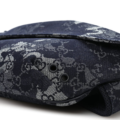 Gucci Denim GG Monogram Camouflage Belt Bag Blue 9 of 9