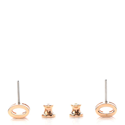 Hermes Rose Gold Lacquered Mini Pop H Earrings Marron Glace 3 of 6