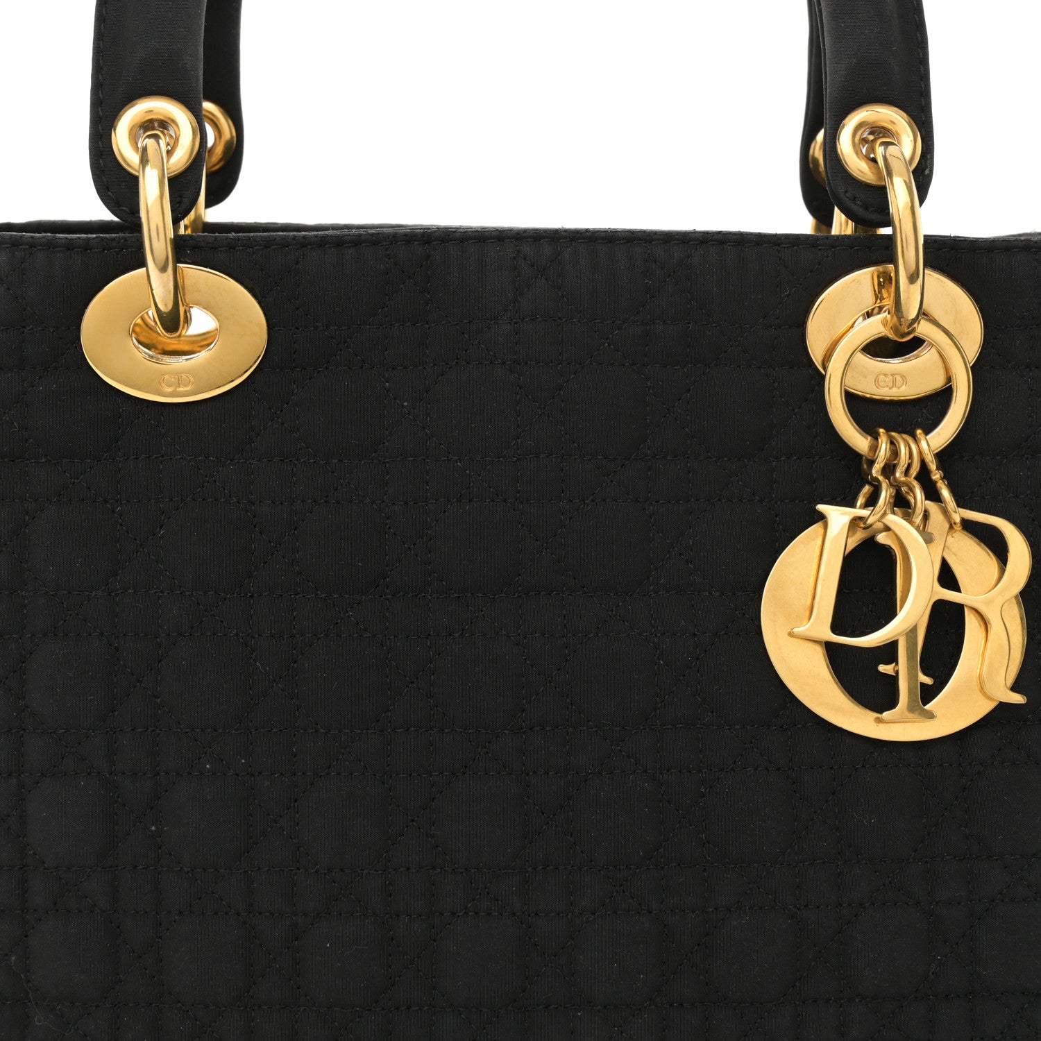 Christian Dior Nylon Cannage Medium Lady Dior Black 8 of 14