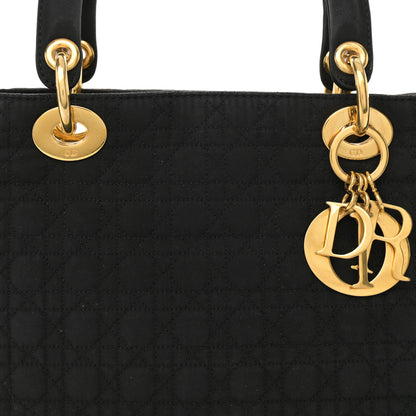 Christian Dior Nylon Cannage Medium Lady Dior Black 8 of 14