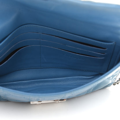 Christian Dior Patent Cannage New Lock Pouch Blue 5 of 10