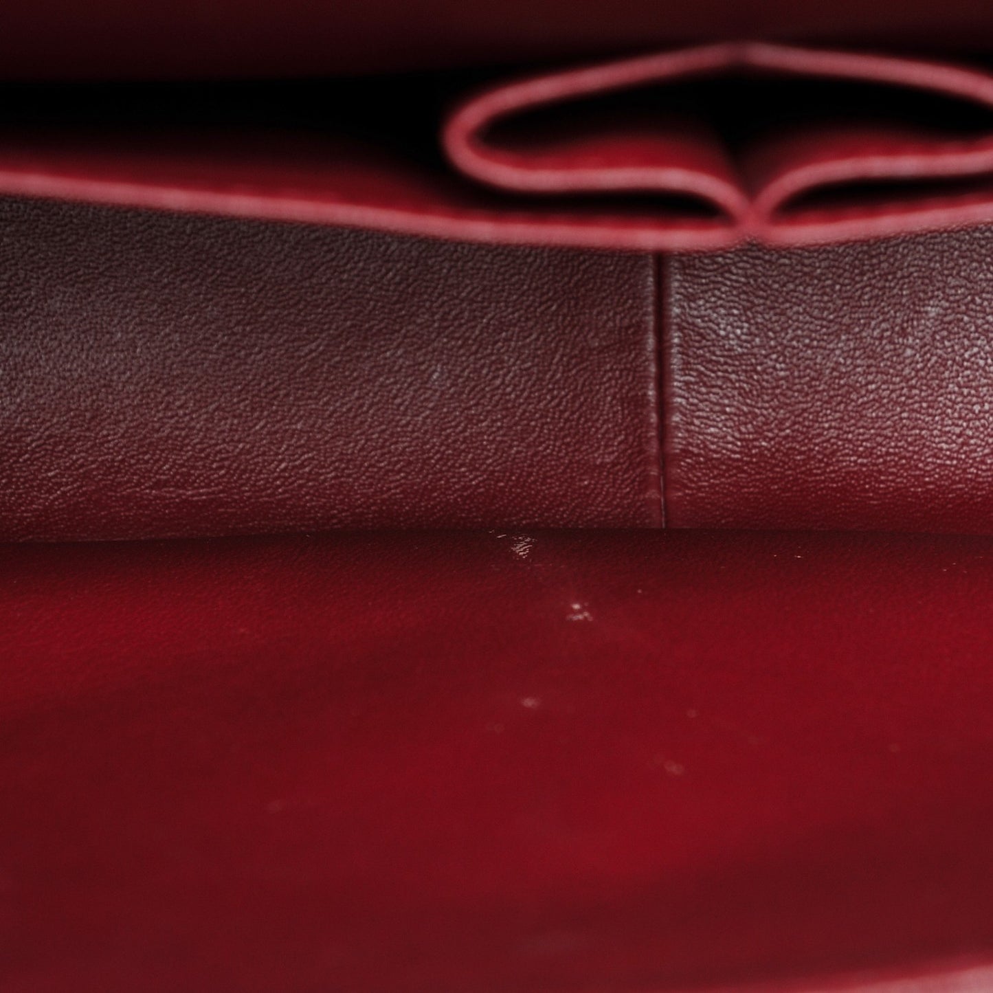 Caviar Quilted Jumbo Double Flap Burgundy