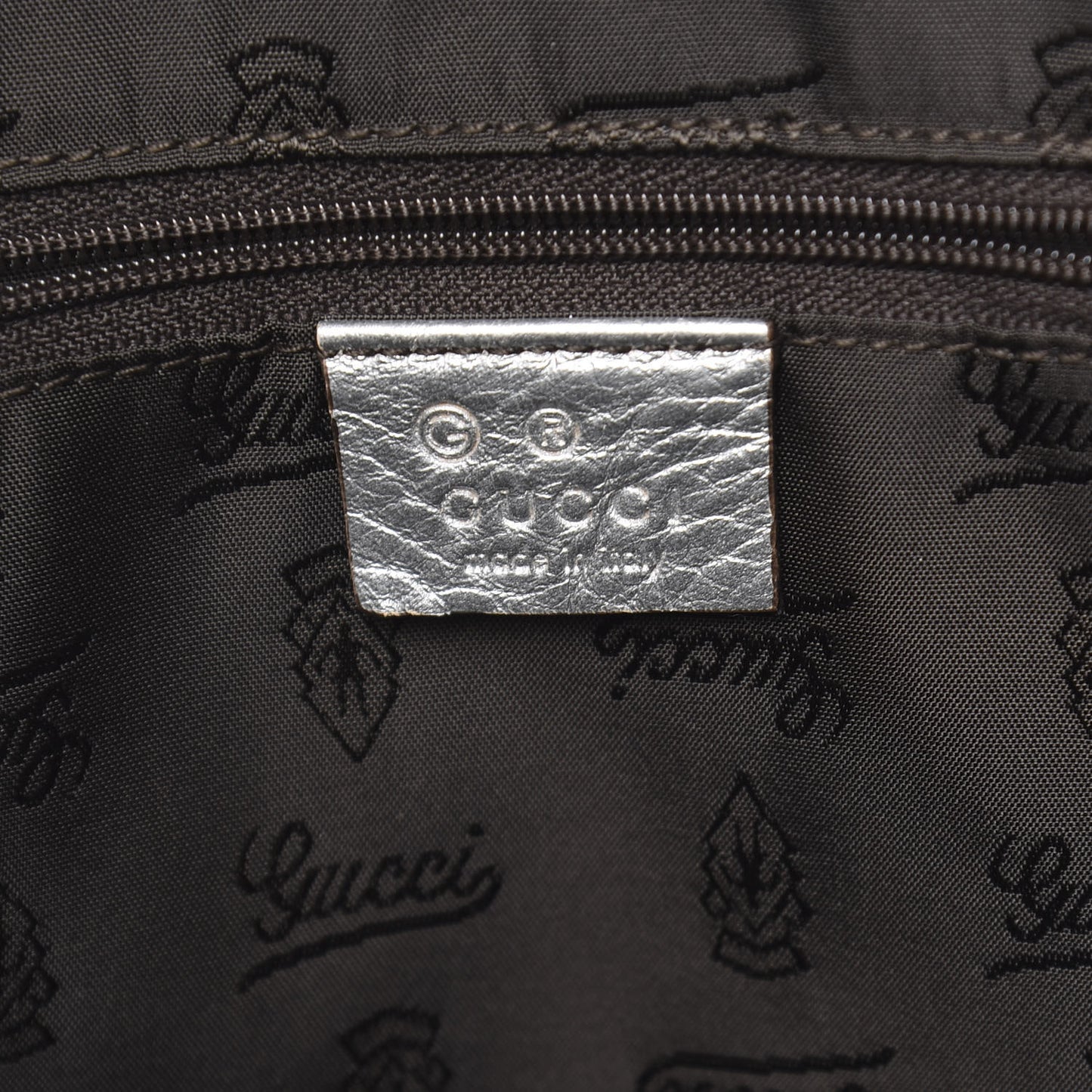 Guccissima Large Tote Silver