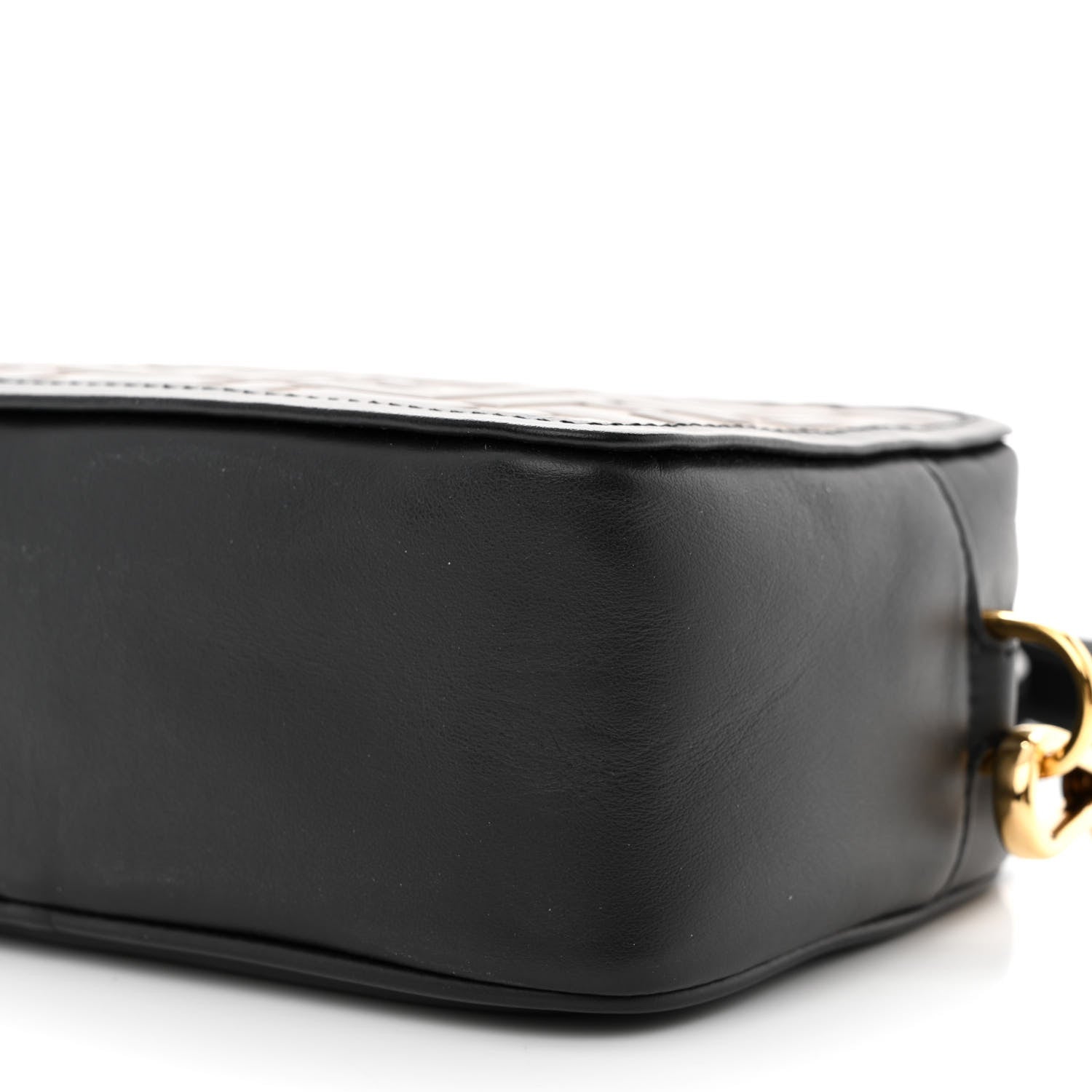 Fendi Vitello Century Bi-Color FF 1974 Embossed Mini Camera Case Maya Black 10 of 10