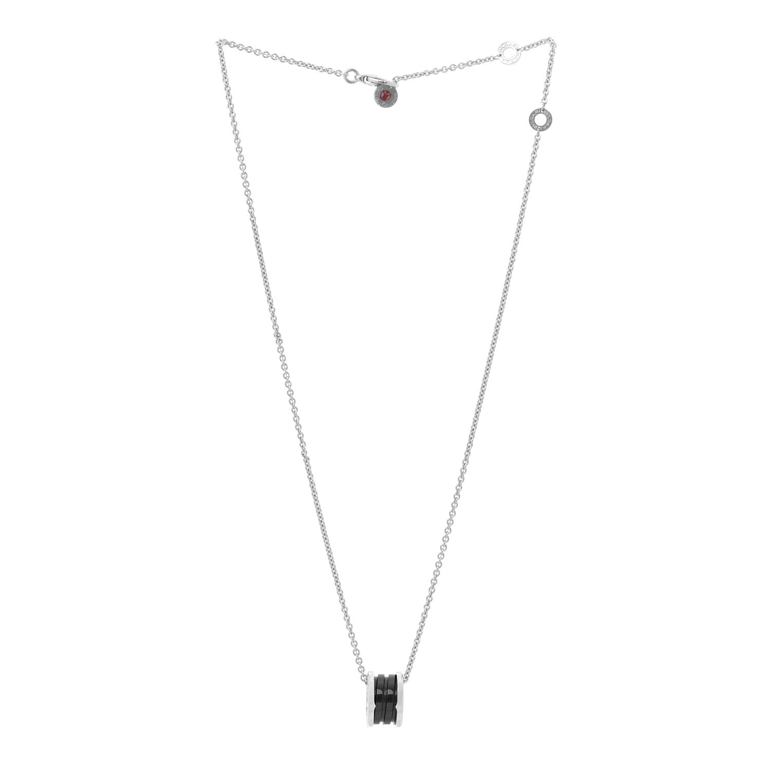 Bulgari Sterling Silver Ceramic Save The Children Pendant Necklace 3 of 5