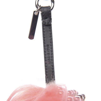 Fendi Lambskin Goat Fur Studded Punkarlito Bag Charm Azalea 3 of 3