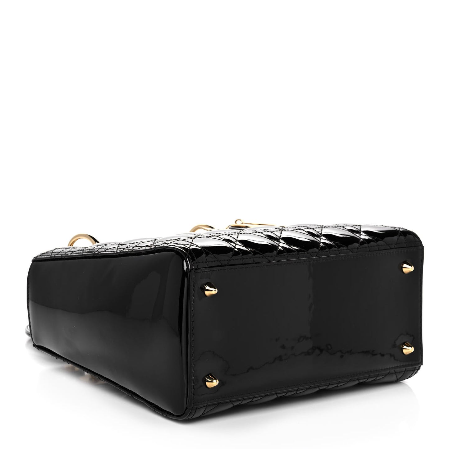 Patent Cannage Medium Lady Dior Black