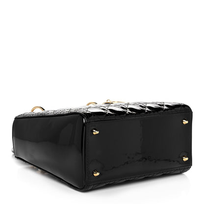 Christian Dior Patent Cannage Medium Lady Dior Black 4 of 10